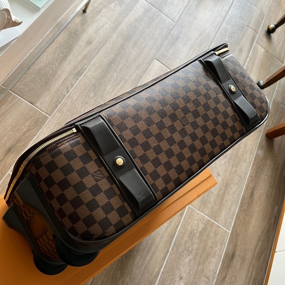 *SOLD* Louis Vuitton Pegase 55 Carry On Suitcase Brown Damier Ébène - Picture 5 of 17